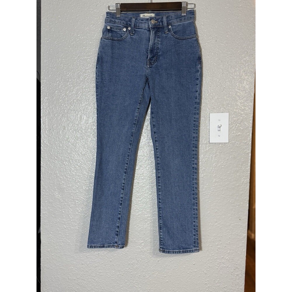 Madewell The Perfect Vintage Straight Jeans Womens Size 24 Blue Denim Stretch